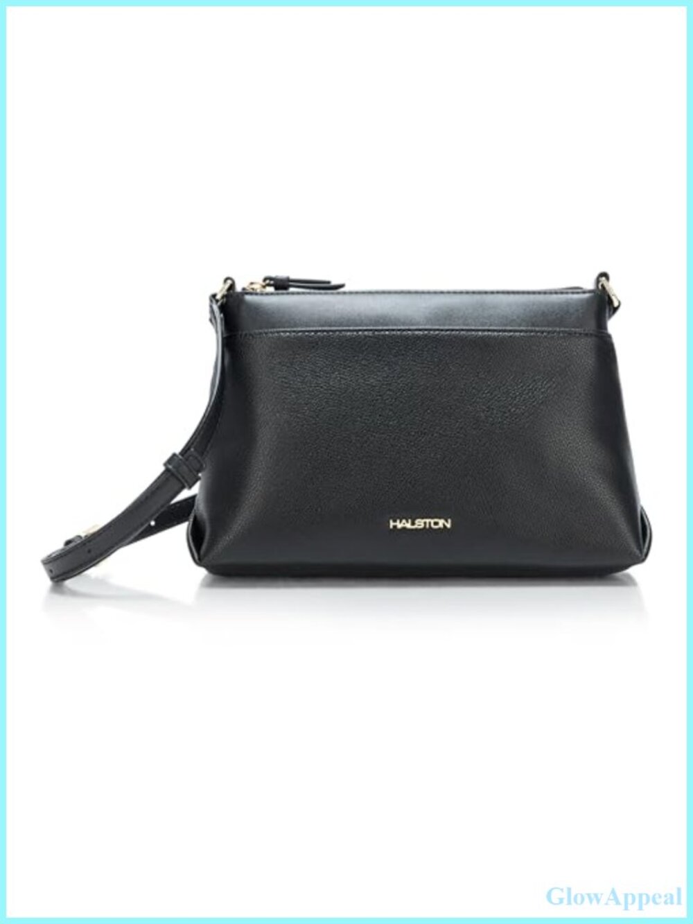 Embossed Pebble Top Zip Crossbody Bag Adjustable Strap